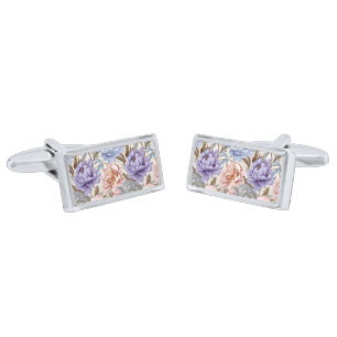 Floral Print Cufflinks
