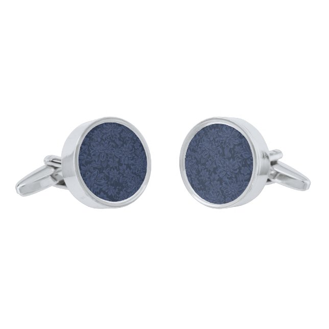Floral Print Cufflinks  (Angled)