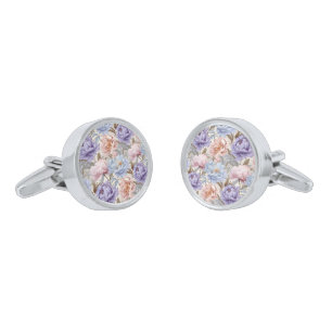 Floral Print Cufflinks