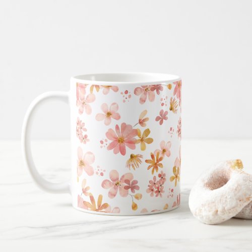 Floral Print Design Cup