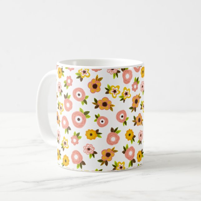 Floral Print Mug (Front Left)
