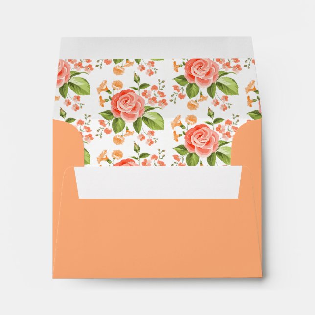 Floral Print Note Card Envelope (Back (Bottom))