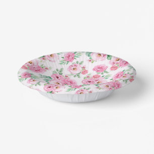 Floral Print Paper Bowls