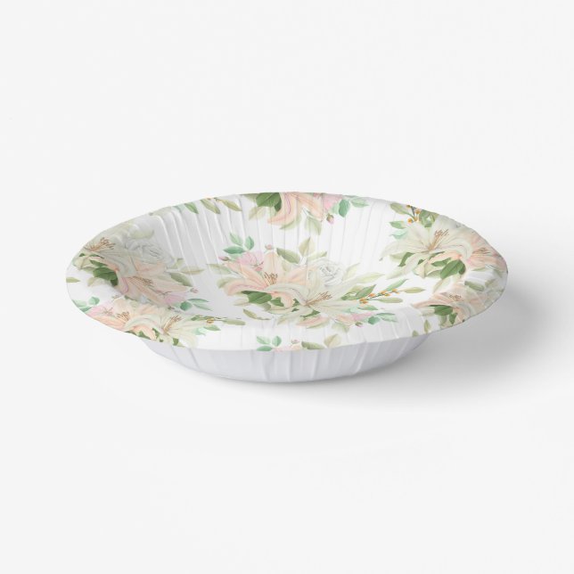 Floral Print  Paper Bowls (Angled)