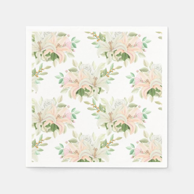 Floral Print Paper Napkins (Front)