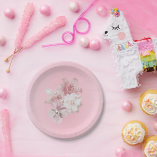 Floral Print Paper Plates