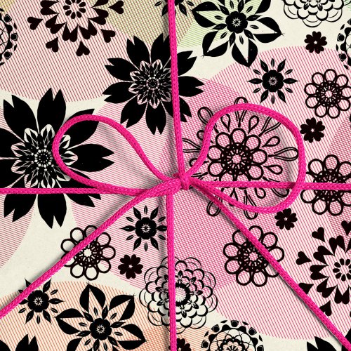   Floral Print Pop Pattern Cute Girly Boho Hippie Wrapping Paper