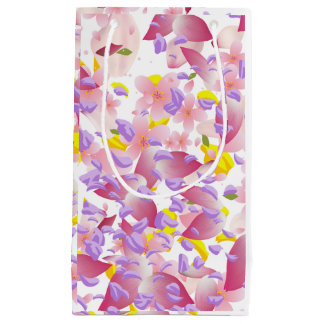 Floral print Valentine's Tissue Paper Small Gift Bag