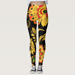Floral print yoga pants leggings