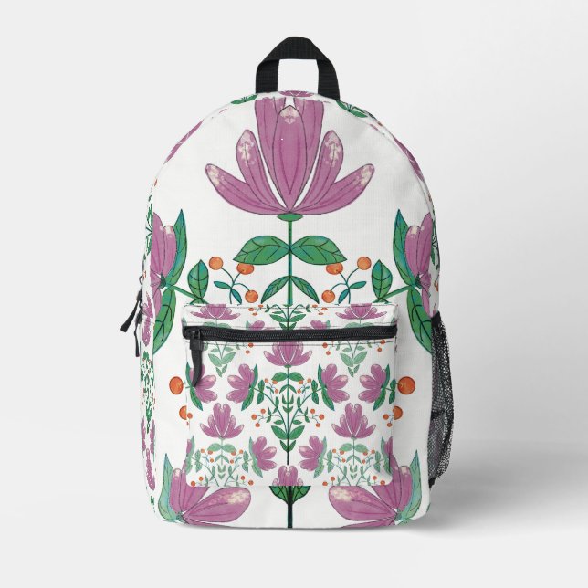 Floral Printed Backpack (Front)