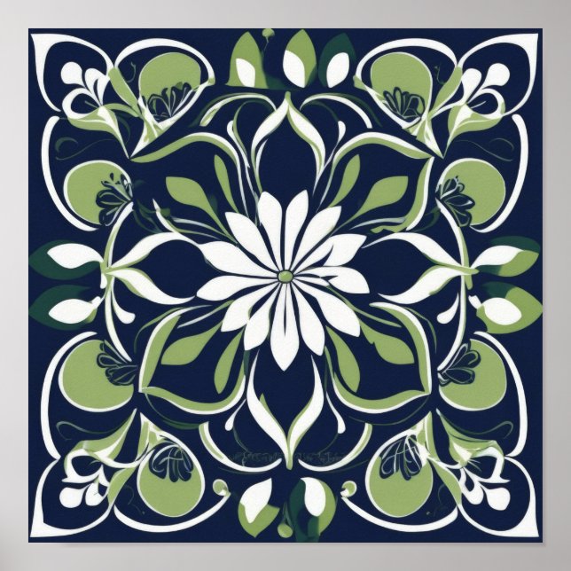 Floral - printing, high quality poster (matt) (Front)