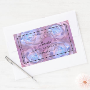 Floral Product Labels Luminous Purple Blue Roses