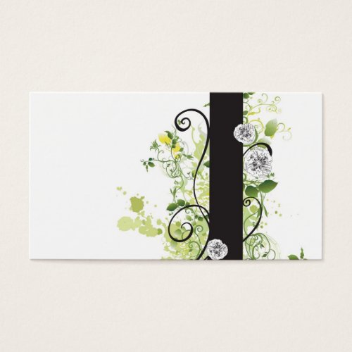 Floral Profile Card Business Card Template