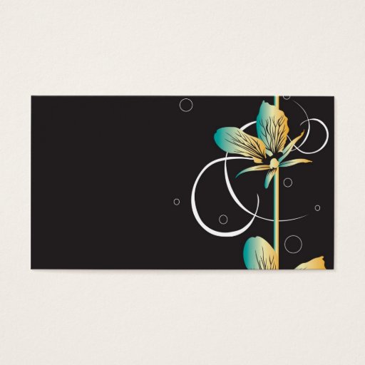 Customizable Floral Profile Card Business Card