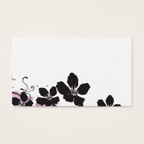Floral Profile Card Business Card Template