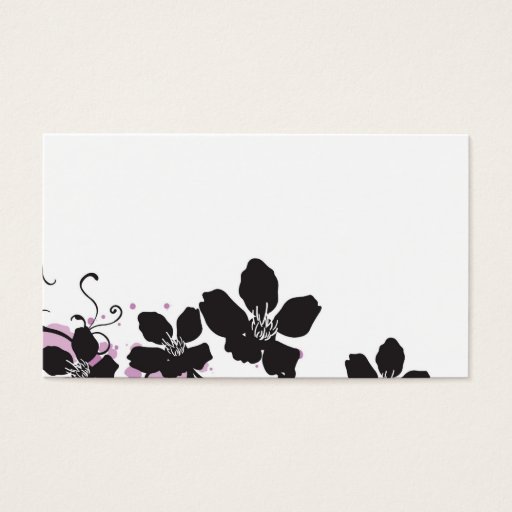 Customizable Floral Profile Card Business Card Template