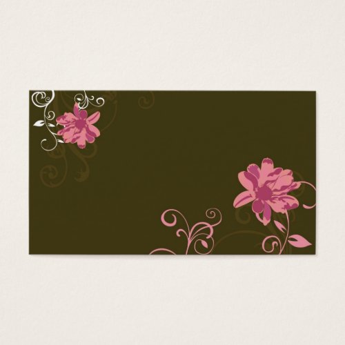 Floral Profile Card Business Card