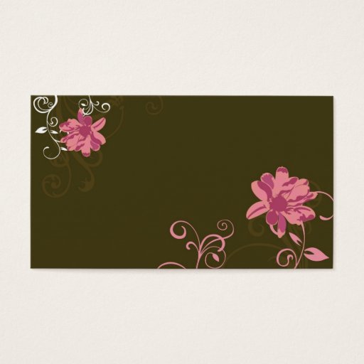 Customizable Floral Profile Card Business Card