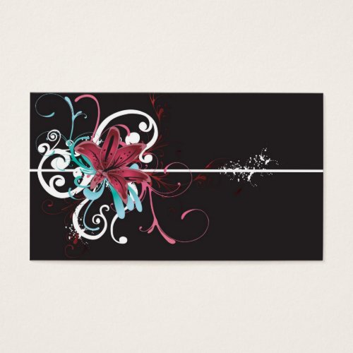 Floral Profile Card Business Cards