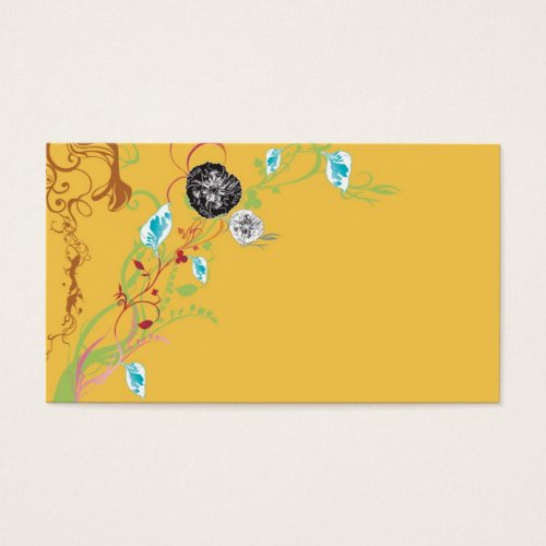 Floral Profile Card Business Cards