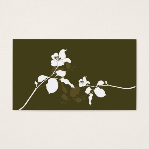Floral Profile Card Business Cards