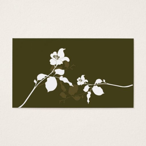 Customizable Floral Profile Card Business Cards