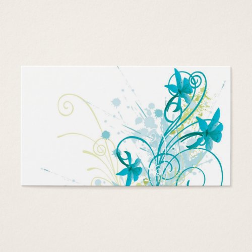 Floral Profile Card Business Cards