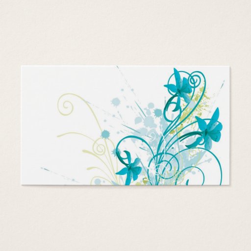 Customizable Floral Profile Card Business Cards