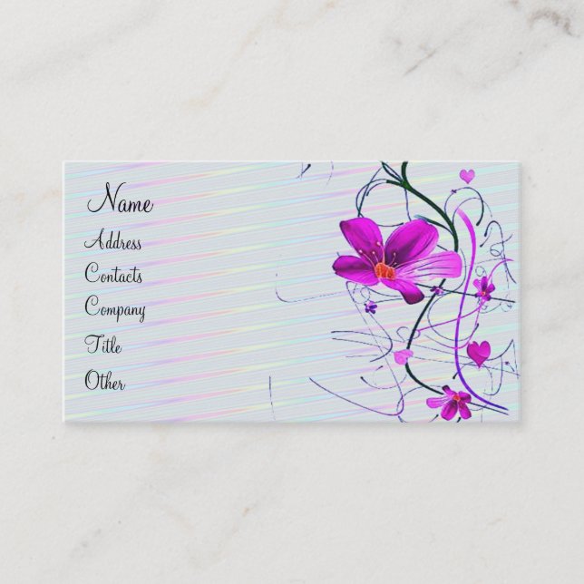 Floral Profile Card (Front)