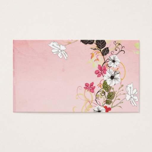 Customizable Floral Profile Card Business Card Template