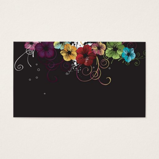 Customizable Floral Profile Card Business Card Template