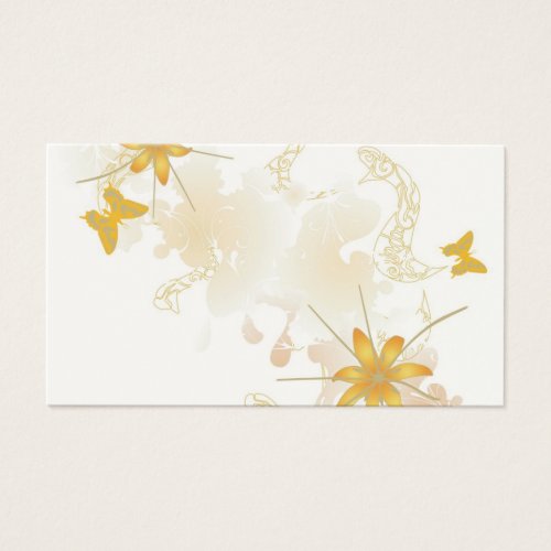 Floral Profile Card Business Cards