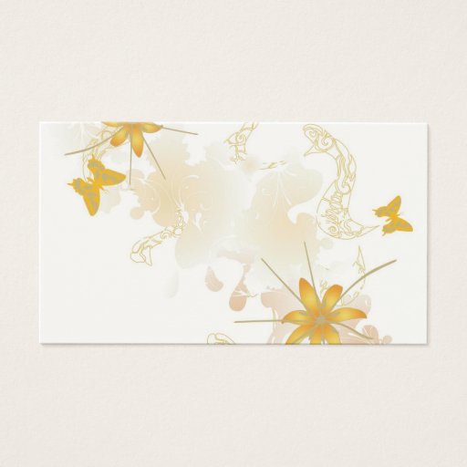 Customizable Floral Profile Card Business Cards