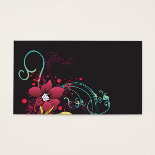 Customizable Floral Profile Card Business Card