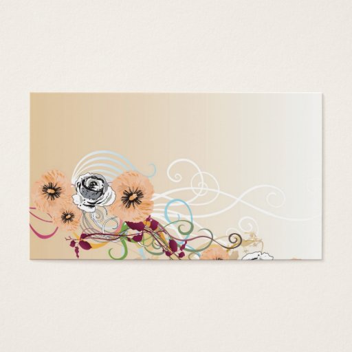 Customizable Floral Profile Card Business Card