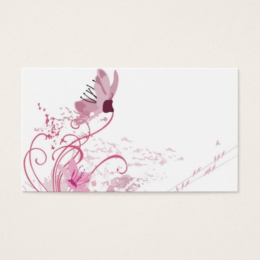 Customizable Floral Profile Card Business Cards