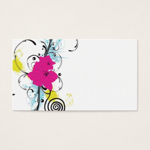 Floral Profile Card Business Card Templates