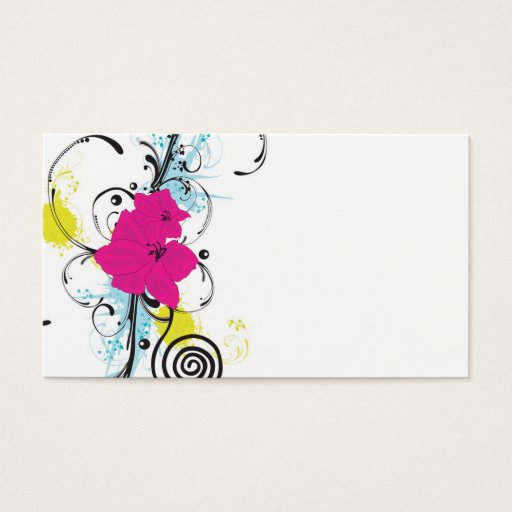 Customizable Floral Profile Card Business Card Templates