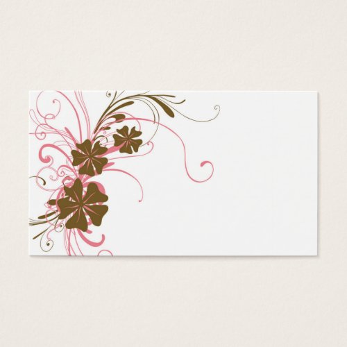 Floral Profile Card Business Cards