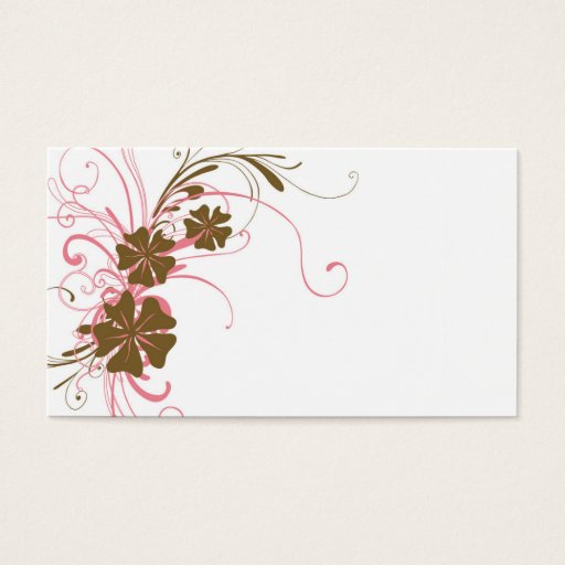 Customizable Floral Profile Card Business Cards
