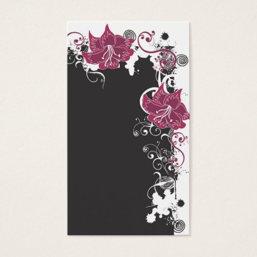 Floral Profile Card Business Card Template