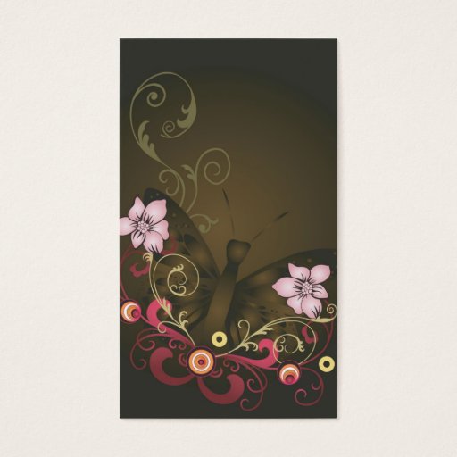 Customizable Floral Profile Card Business Cards