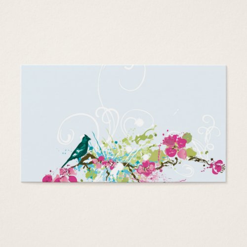 Floral Profile Card Business Card Templates