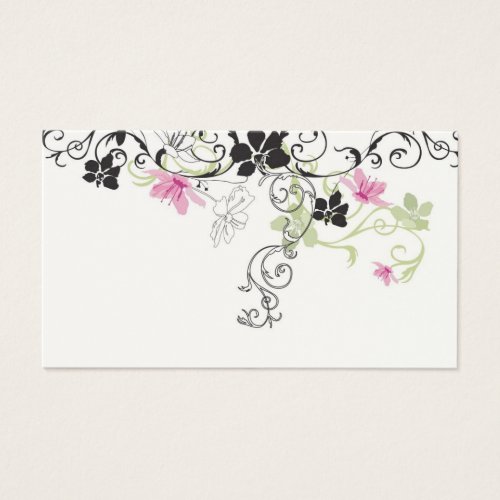 Floral Profile Card Business Card Template