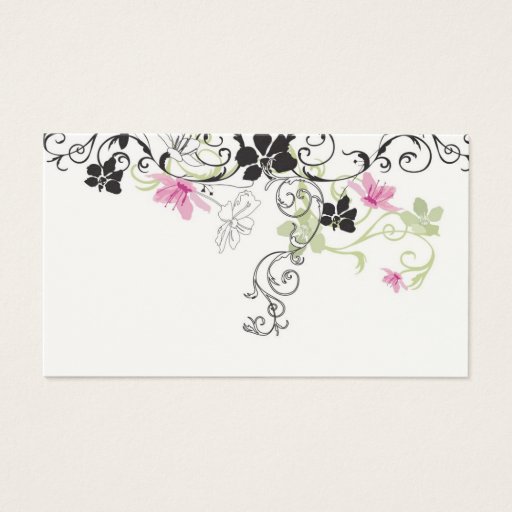 Customizable Floral Profile Card Business Card Template