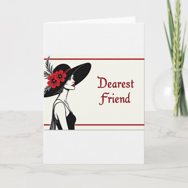 Floral Profile Friend Card (Front)