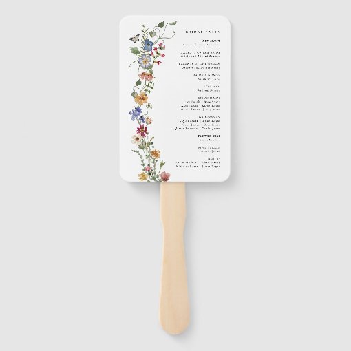 Floral Program Hand Fans Zazzle