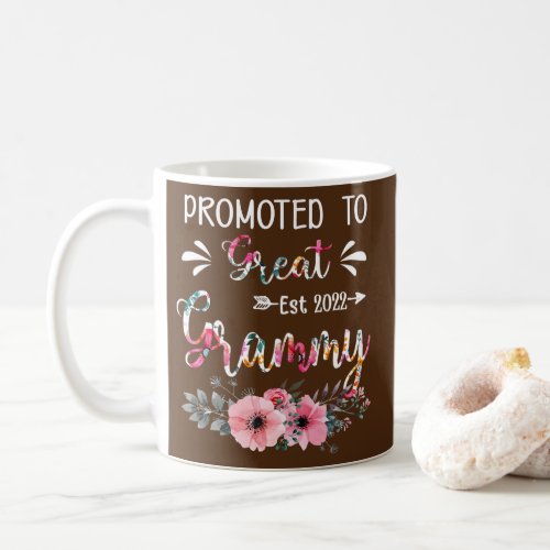 Floral Promoted To Great Grammy 2022 Mothers Day Coffee Mug