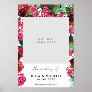 Floral Prop Wedding Selfie Photo Frame Poster