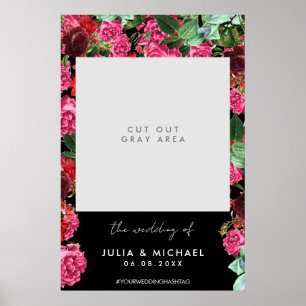 Floral Prop Wedding Selfie Photo Frame Poster
